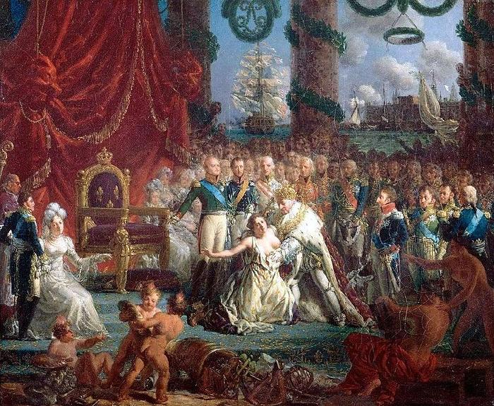 Louis-Philippe Crepin Louis XVIII relevant la France de ses ruines